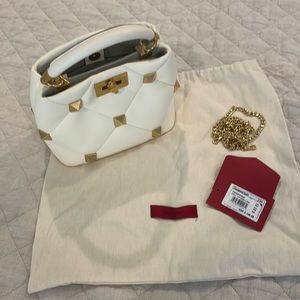 Valentino small top handle bag in ivory